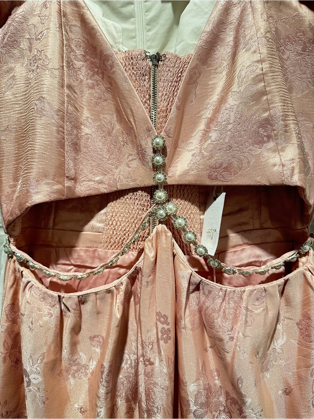 NWT V.Chapman The Emma Dress in Light Pink Windsor Brocade Size 4 - Picture 7 of 16